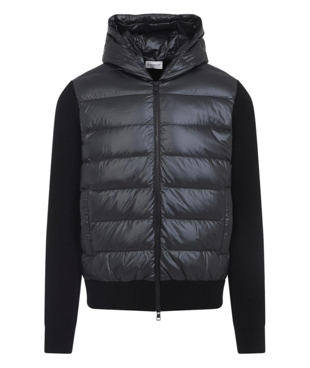 MONCLER Черная полиэстеровая куртка, фото 1