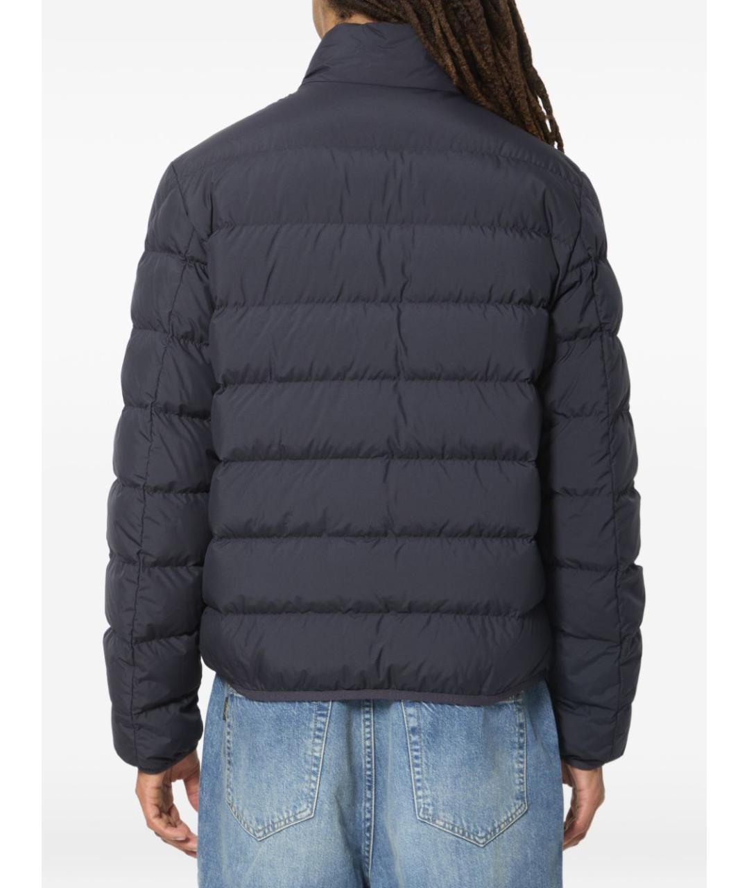 MONCLER Темно-синяя полиэстеровая куртка, фото 2