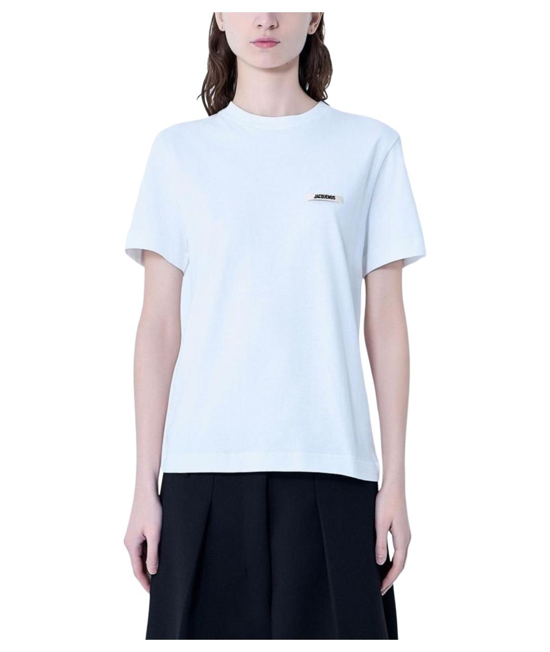 JACQUEMUS Белая хлопковая футболка, фото 1