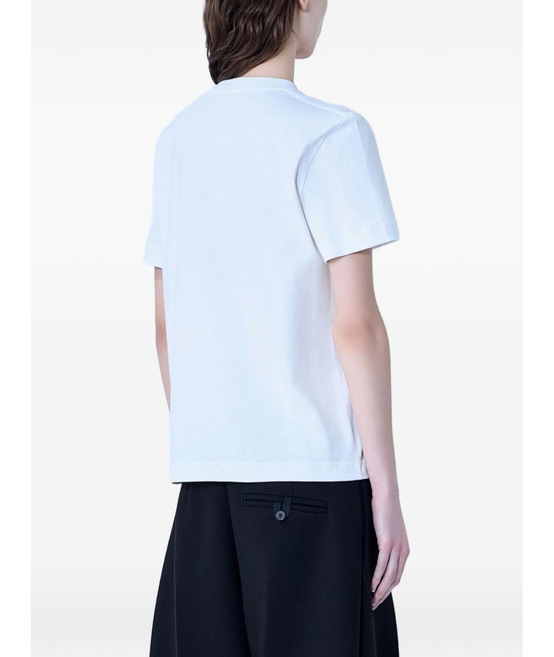 JACQUEMUS Белая хлопковая футболка, фото 4
