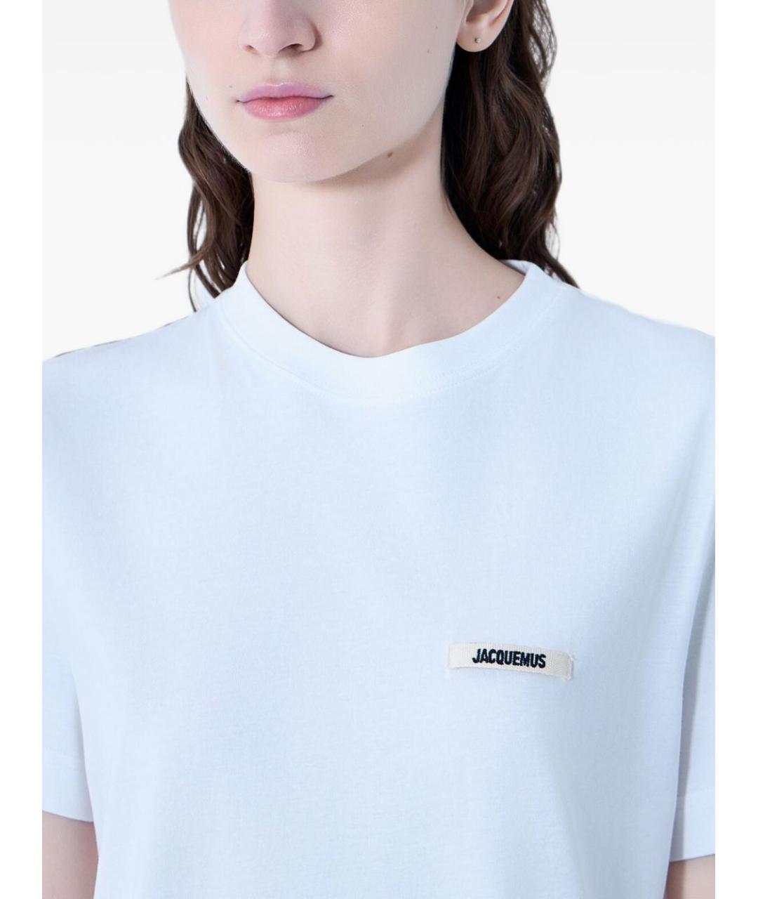 JACQUEMUS Белая хлопковая футболка, фото 2