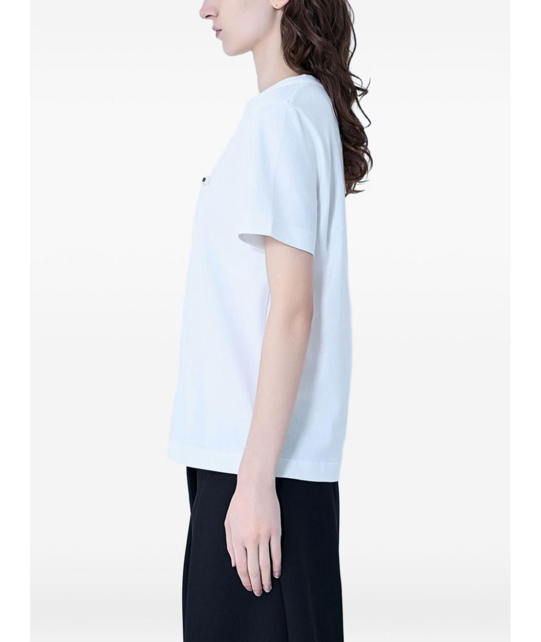 JACQUEMUS Белая хлопковая футболка, фото 3