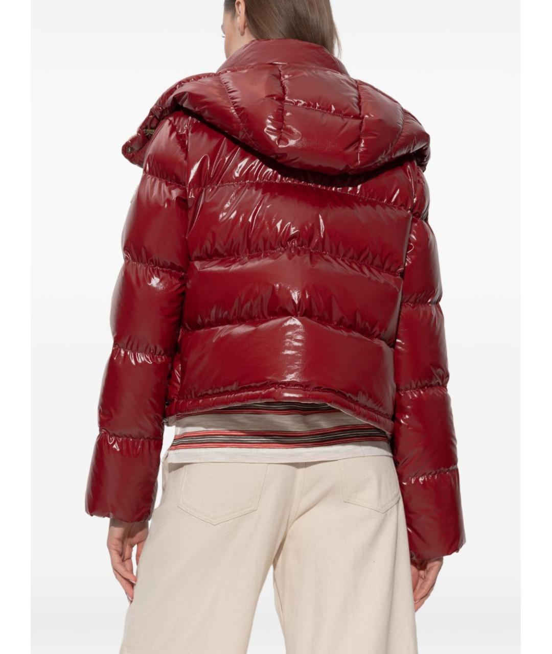 MONCLER Красная полиамидовая куртка, фото 3