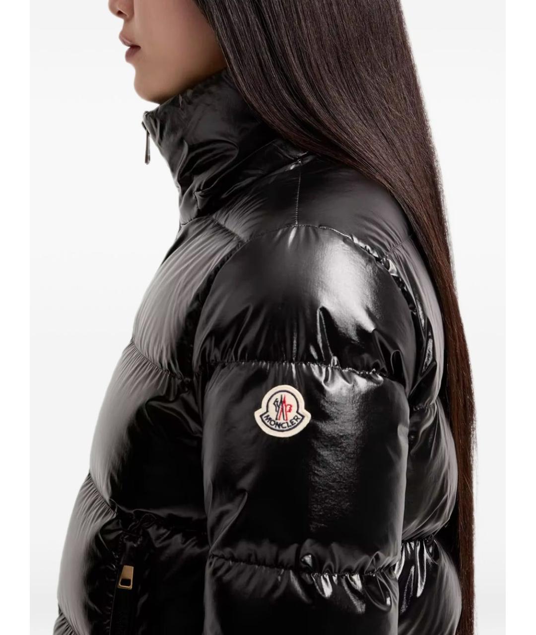 MONCLER Черная полиамидовая куртка, фото 6