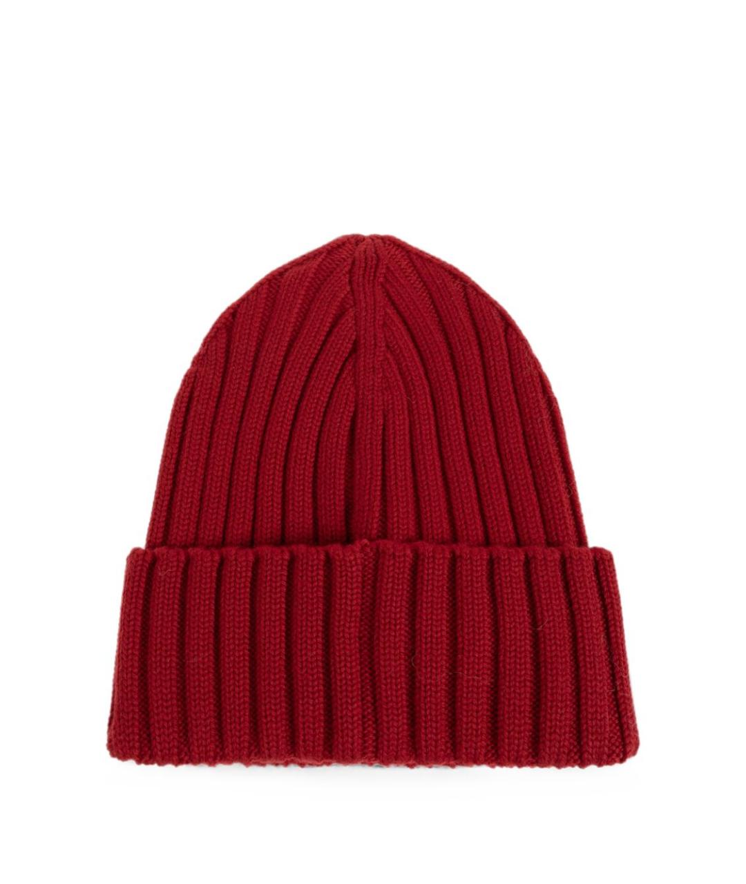 MONCLER Красная шерстяная шапка, фото 3