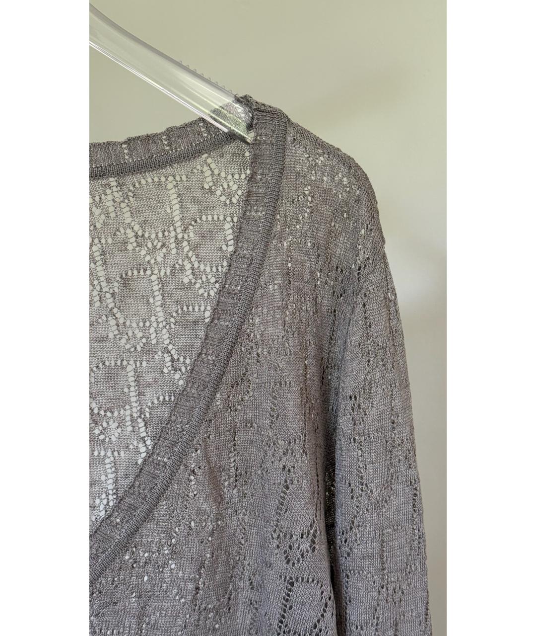 CHRISTIAN DIOR Серый кардиган, фото 4