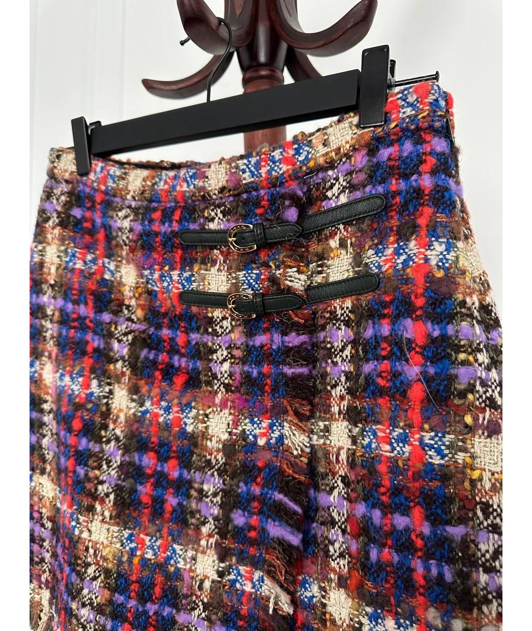 GUCCI Мульти твидовая юбка мини, фото 5