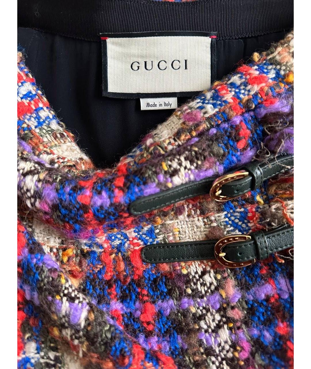 GUCCI Мульти твидовая юбка мини, фото 6
