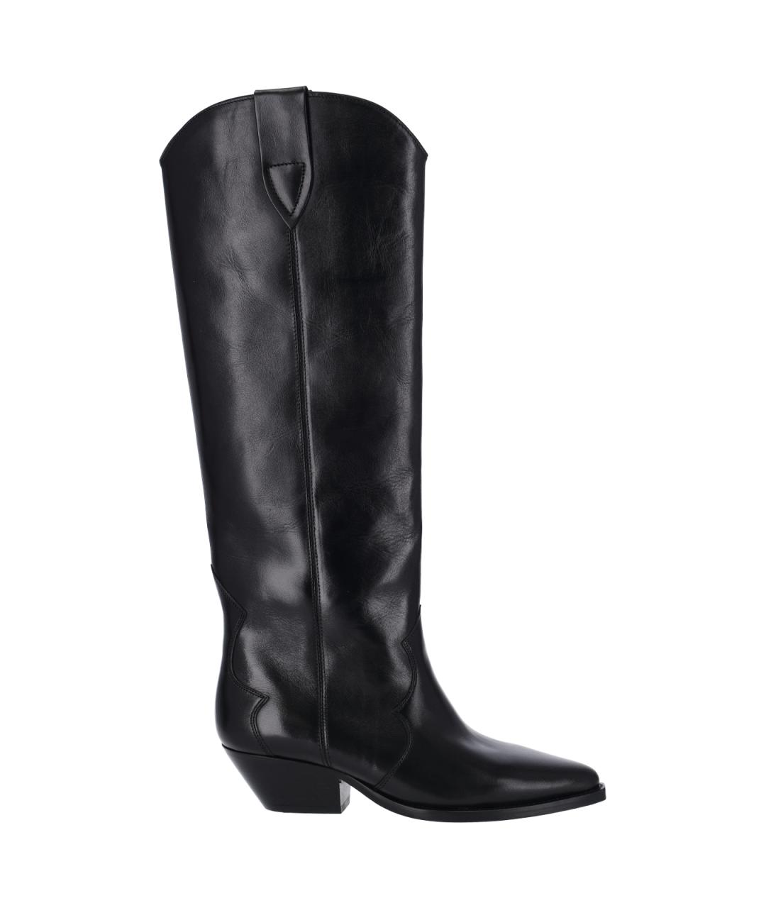 ISABEL MARANT Черные кожаные сапоги, фото 1