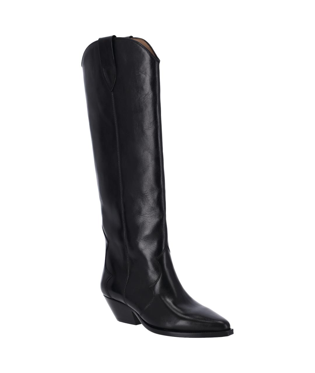 ISABEL MARANT Черные кожаные сапоги, фото 2