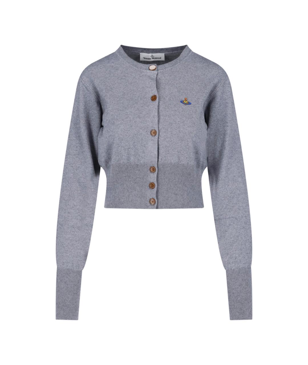 VIVIENNE WESTWOOD Серый хлопковый кардиган, фото 1