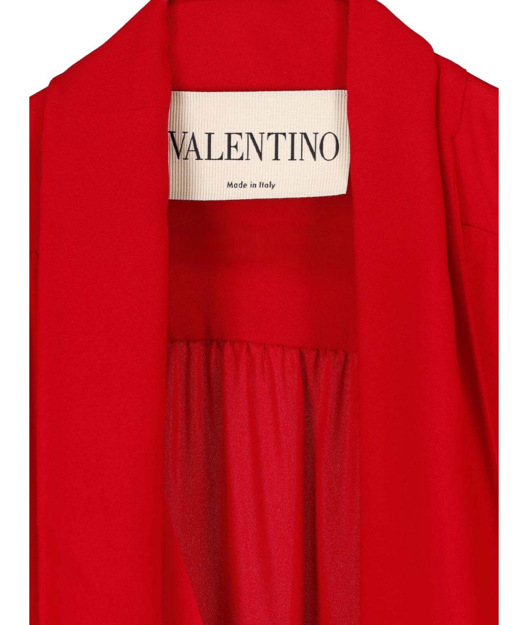 VALENTINO Красная шелковая блузы, фото 5