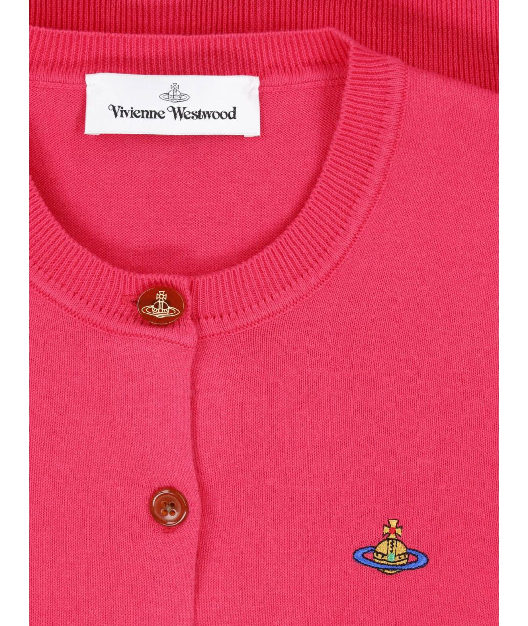 VIVIENNE WESTWOOD Розовый хлопковый кардиган, фото 3