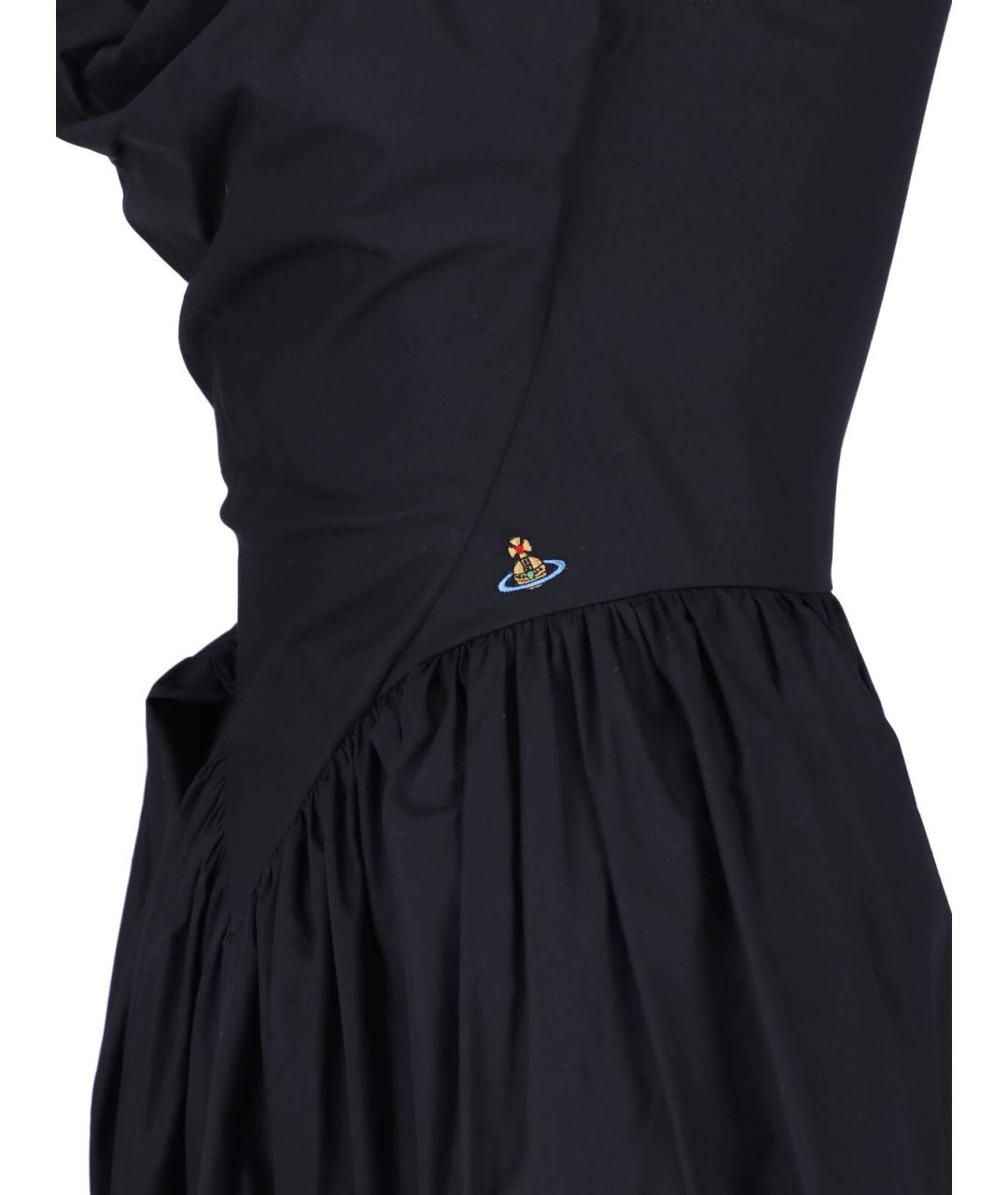 VIVIENNE WESTWOOD Черное хлопковое коктейльное платье, фото 3