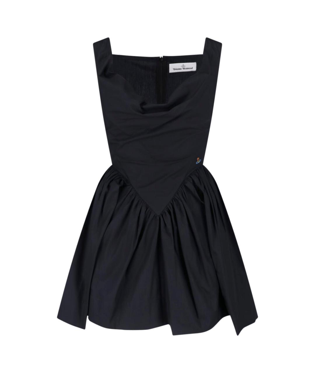 VIVIENNE WESTWOOD Черное хлопковое коктейльное платье, фото 1