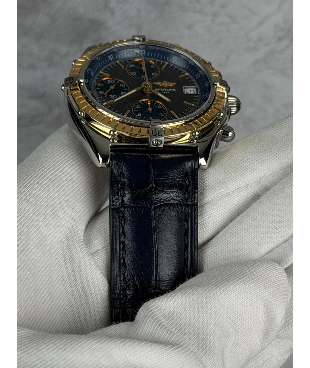 BREITLING Синие часы из желтого золота, фото 5