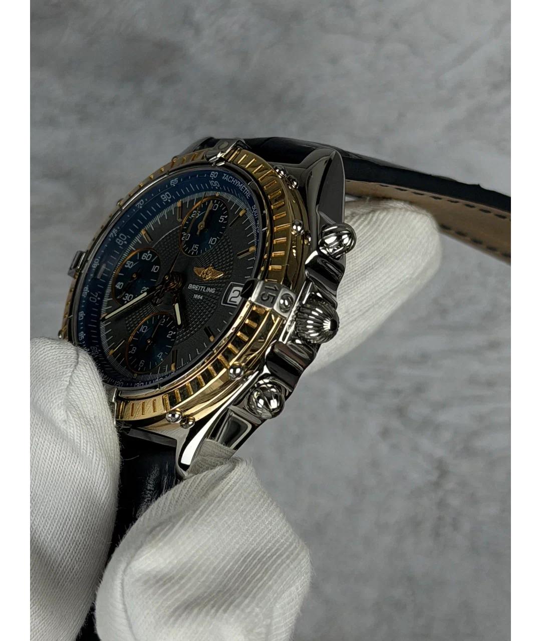 BREITLING Синие часы из желтого золота, фото 3