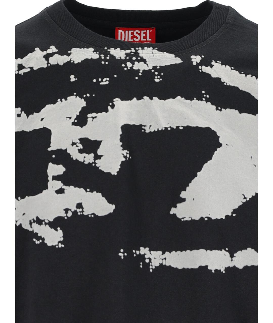 DIESEL Черная хлопковая футболка, фото 3