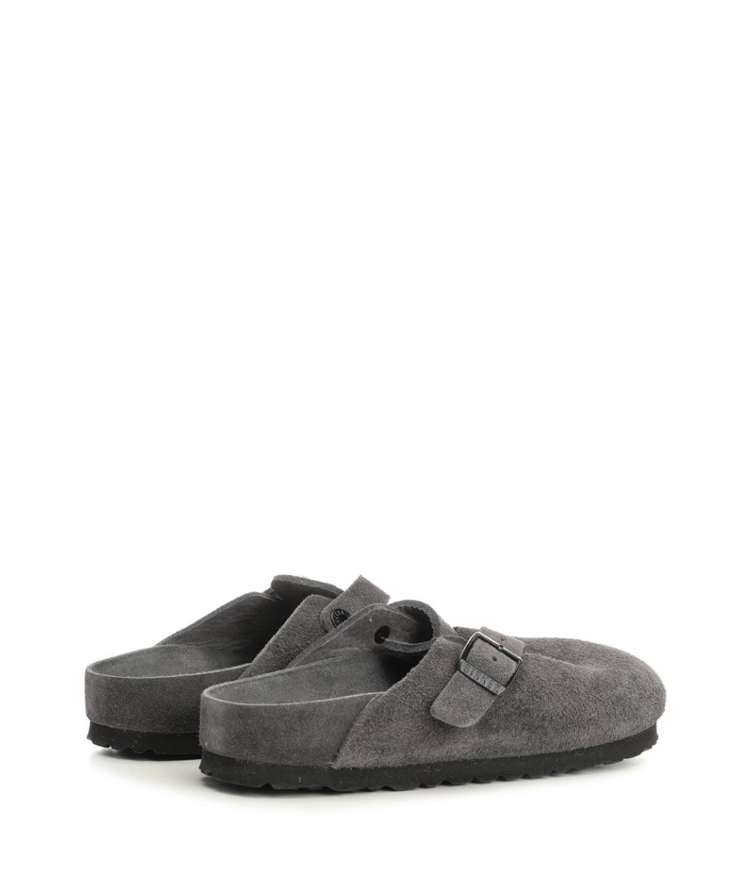 BIRKENSTOCK Серые замшевые сабо, фото 3