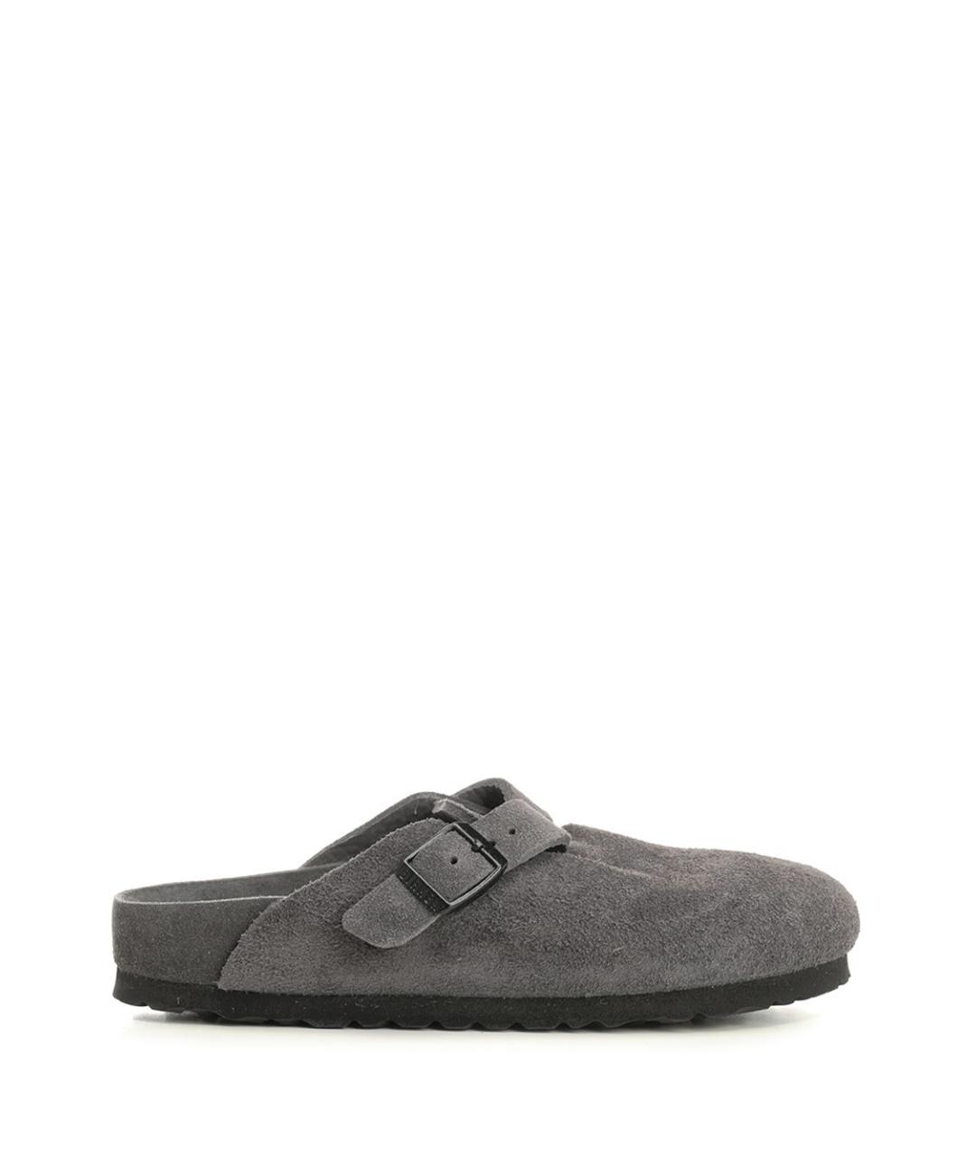 BIRKENSTOCK Серые замшевые сабо, фото 1