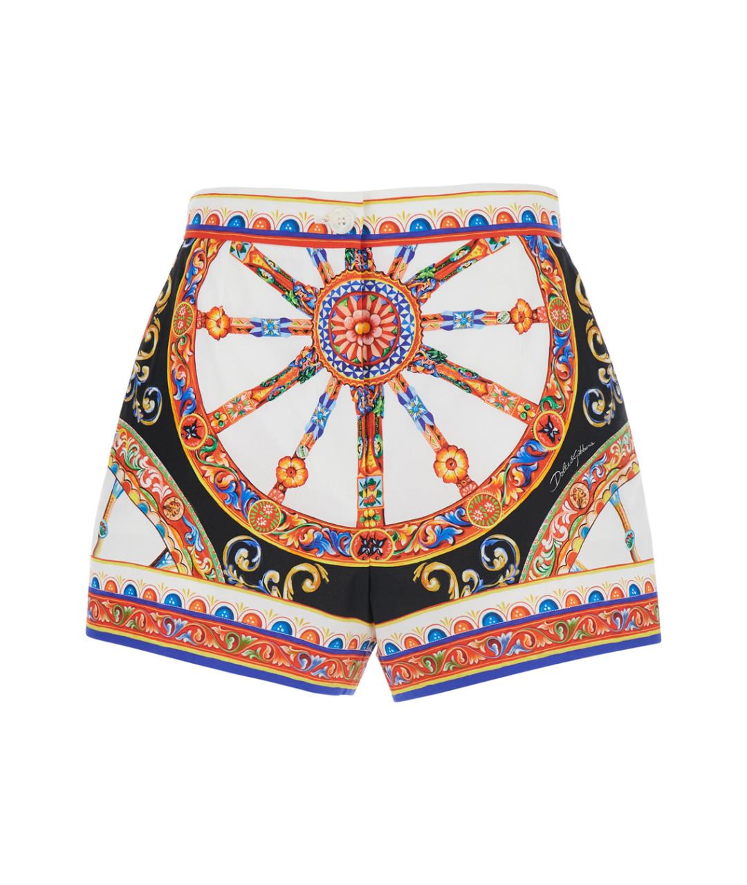 DOLCE&GABBANA Мульти хлопковые шорты, фото 1