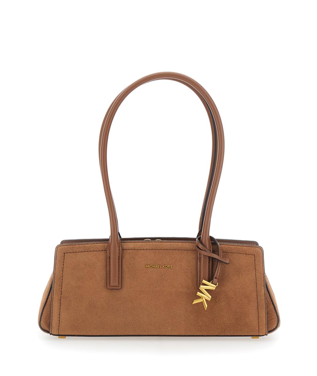 MICHAEL MICHAEL KORS Коричневая кожаная сумка с короткими ручками, фото 1