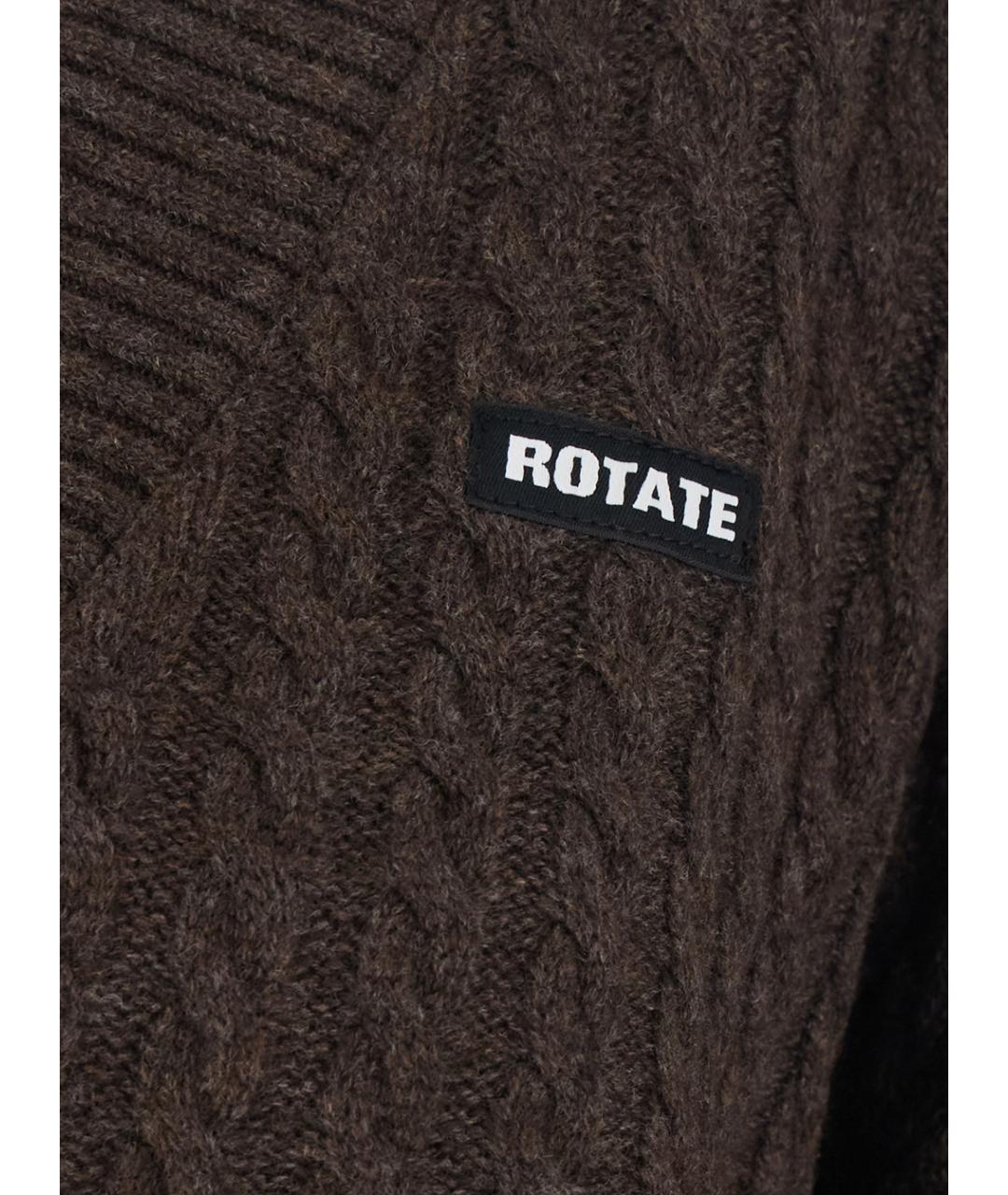 ROTATE Коричневый шерстяной джемпер / свитер, фото 3