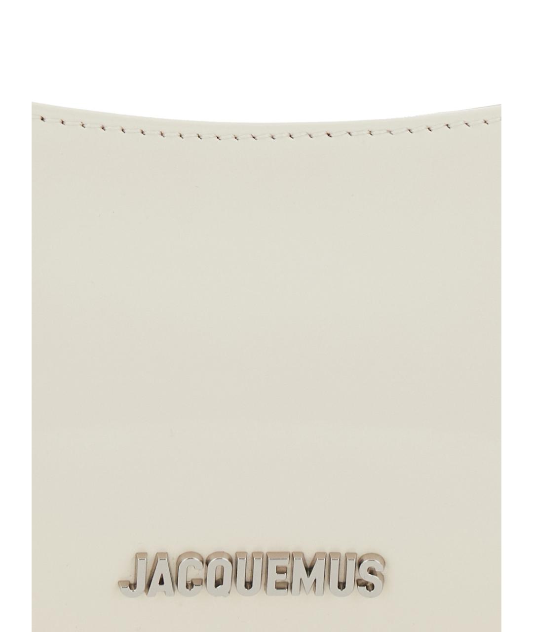JACQUEMUS Белая кожаная сумка через плечо, фото 3