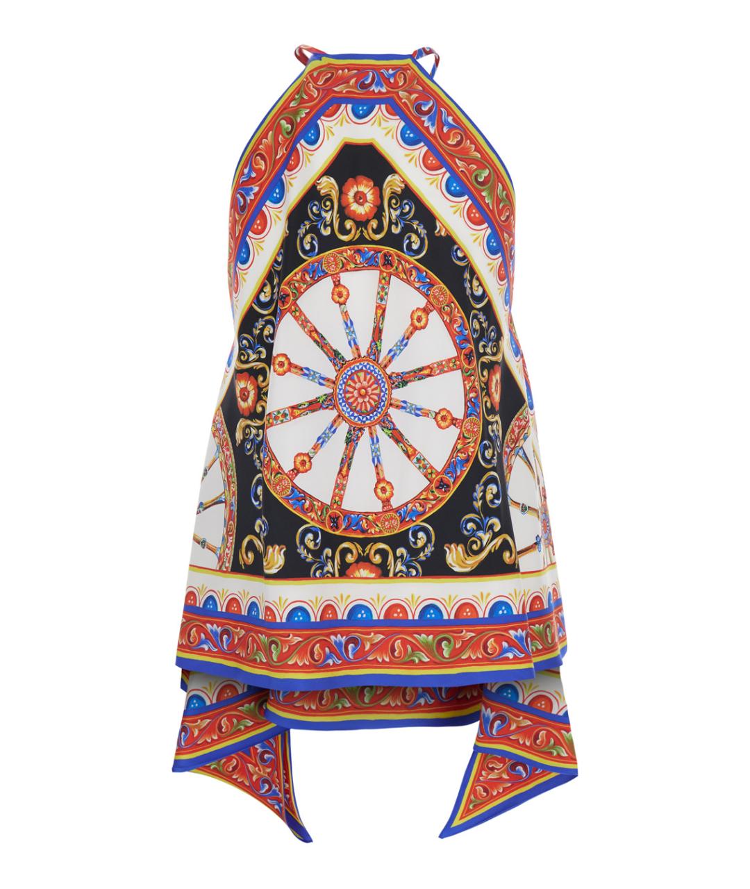 DOLCE&GABBANA Мульти шелковая блузы, фото 2