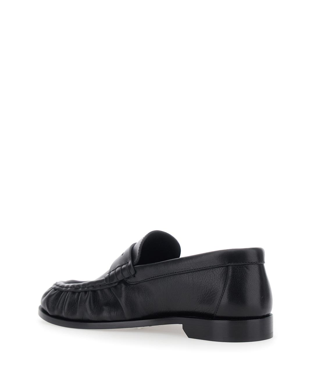 SAINT LAURENT Черные кожаные лоферы, фото 3