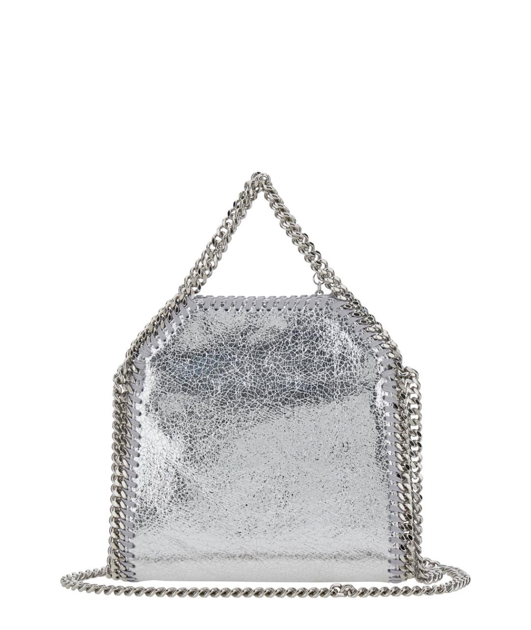 STELLA MCCARTNEY Серебряная синтетическая сумка с короткими ручками, фото 2