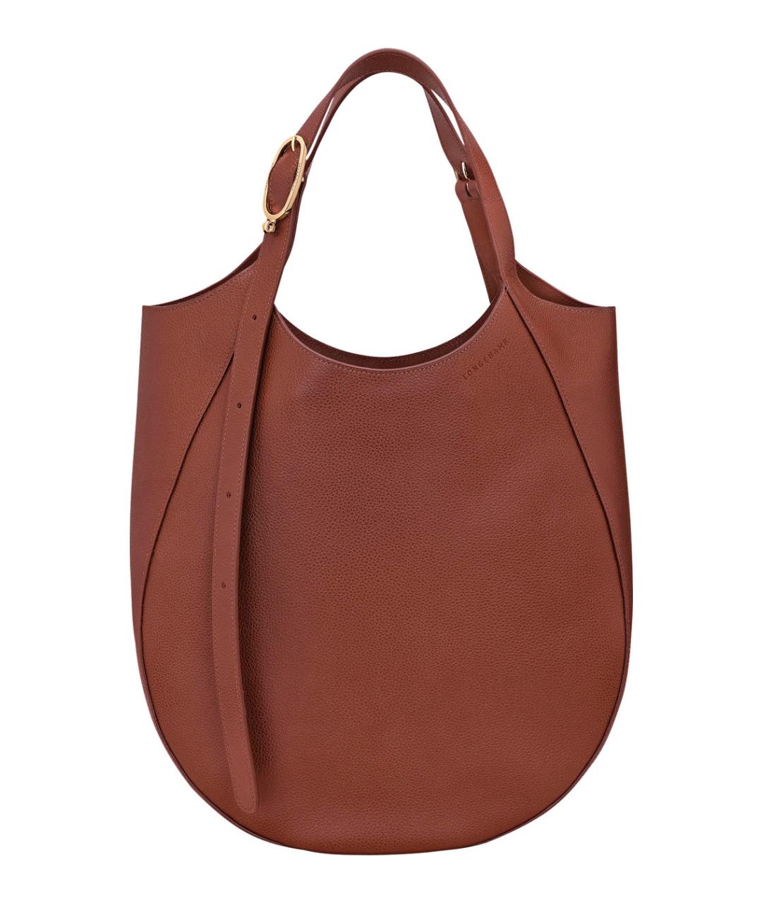 LONGCHAMP Коричневая кожаная сумка через плечо, фото 1