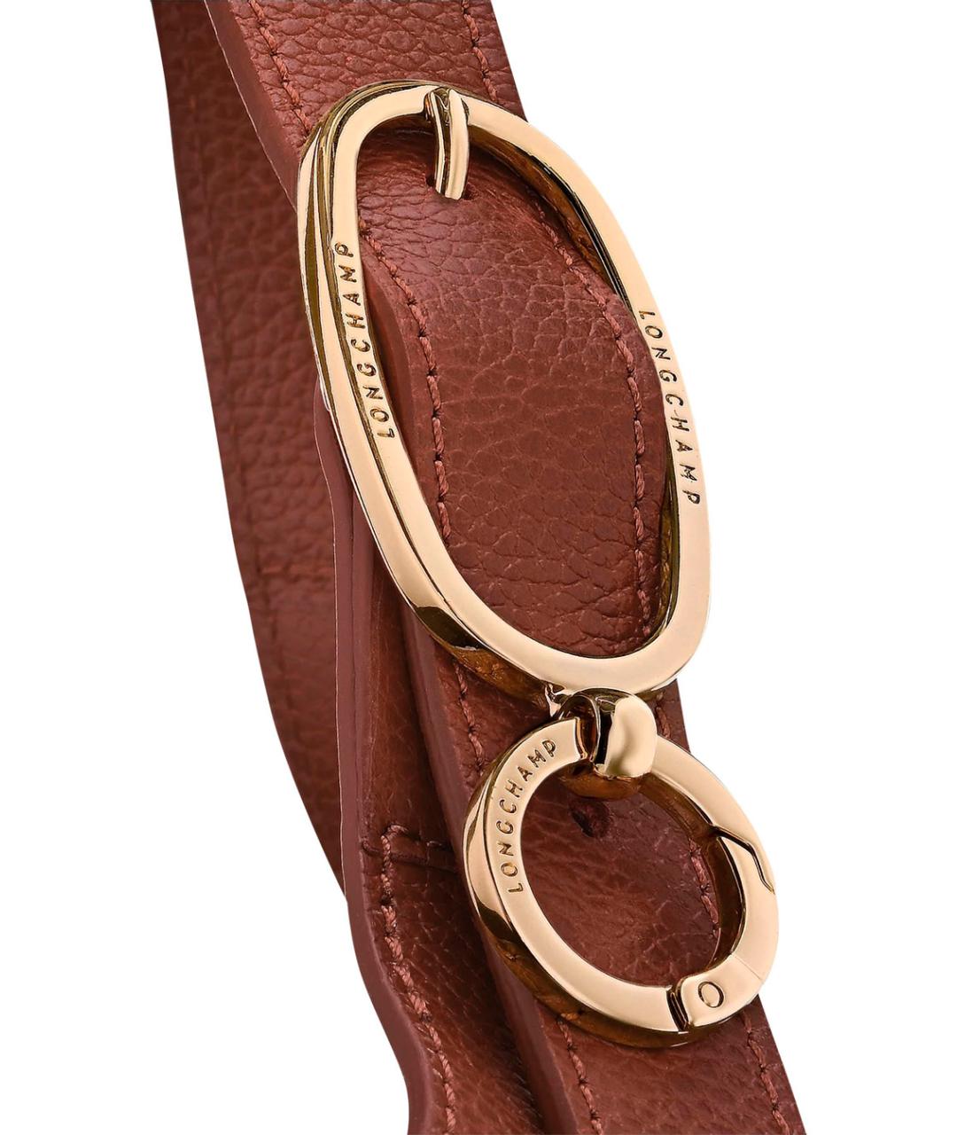 LONGCHAMP Коричневая кожаная сумка через плечо, фото 4