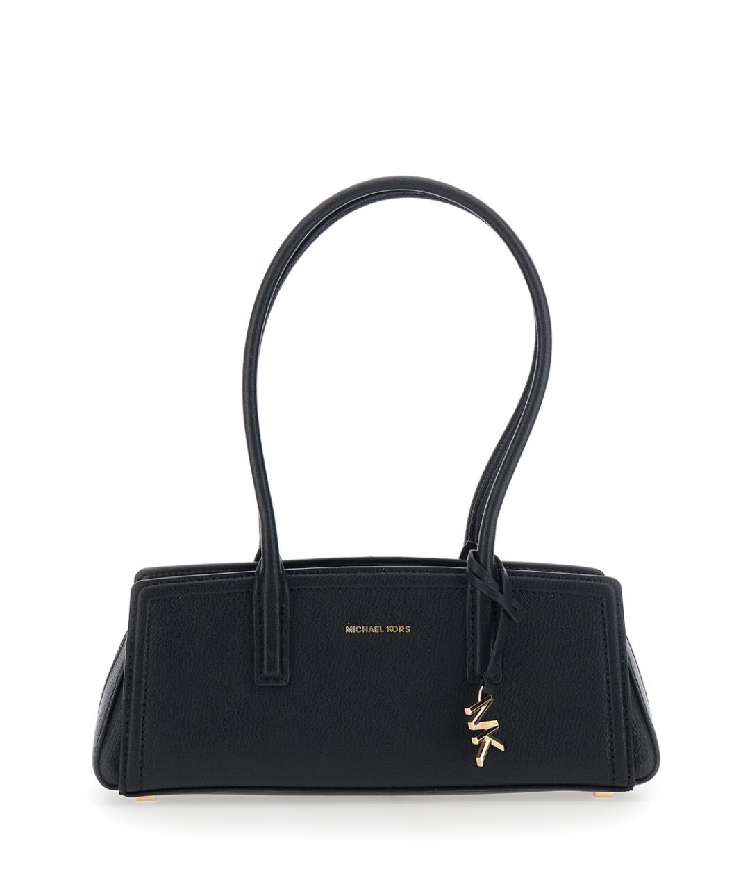 MICHAEL MICHAEL KORS Черная кожаная сумка с короткими ручками, фото 1