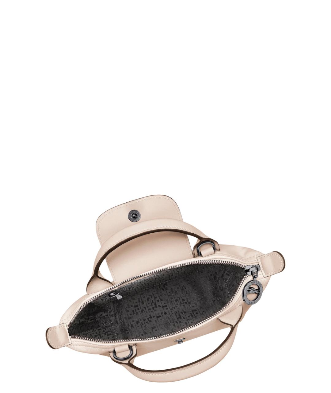 LONGCHAMP Белая кожаная сумка тоут, фото 4