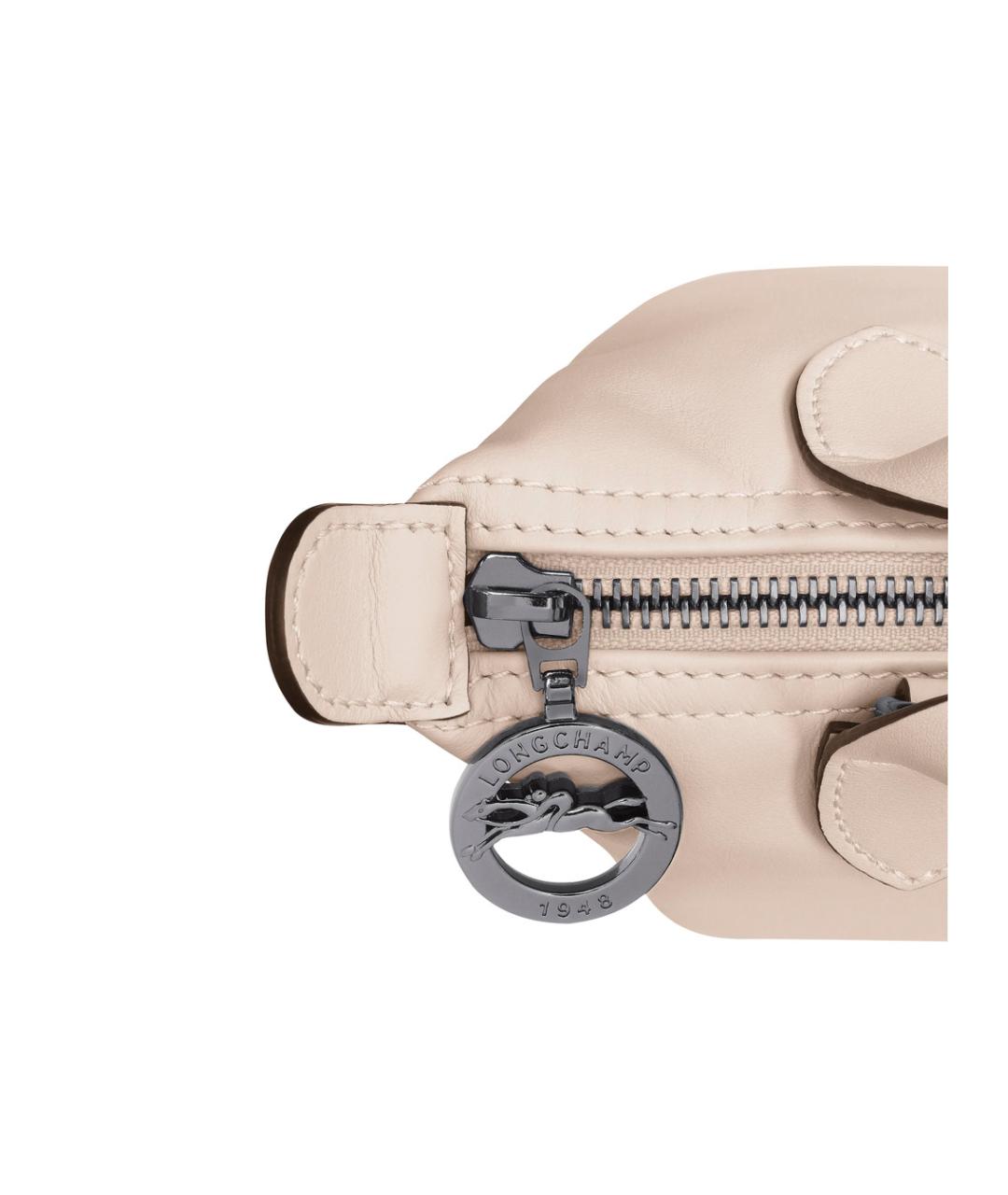LONGCHAMP Белая кожаная сумка тоут, фото 3