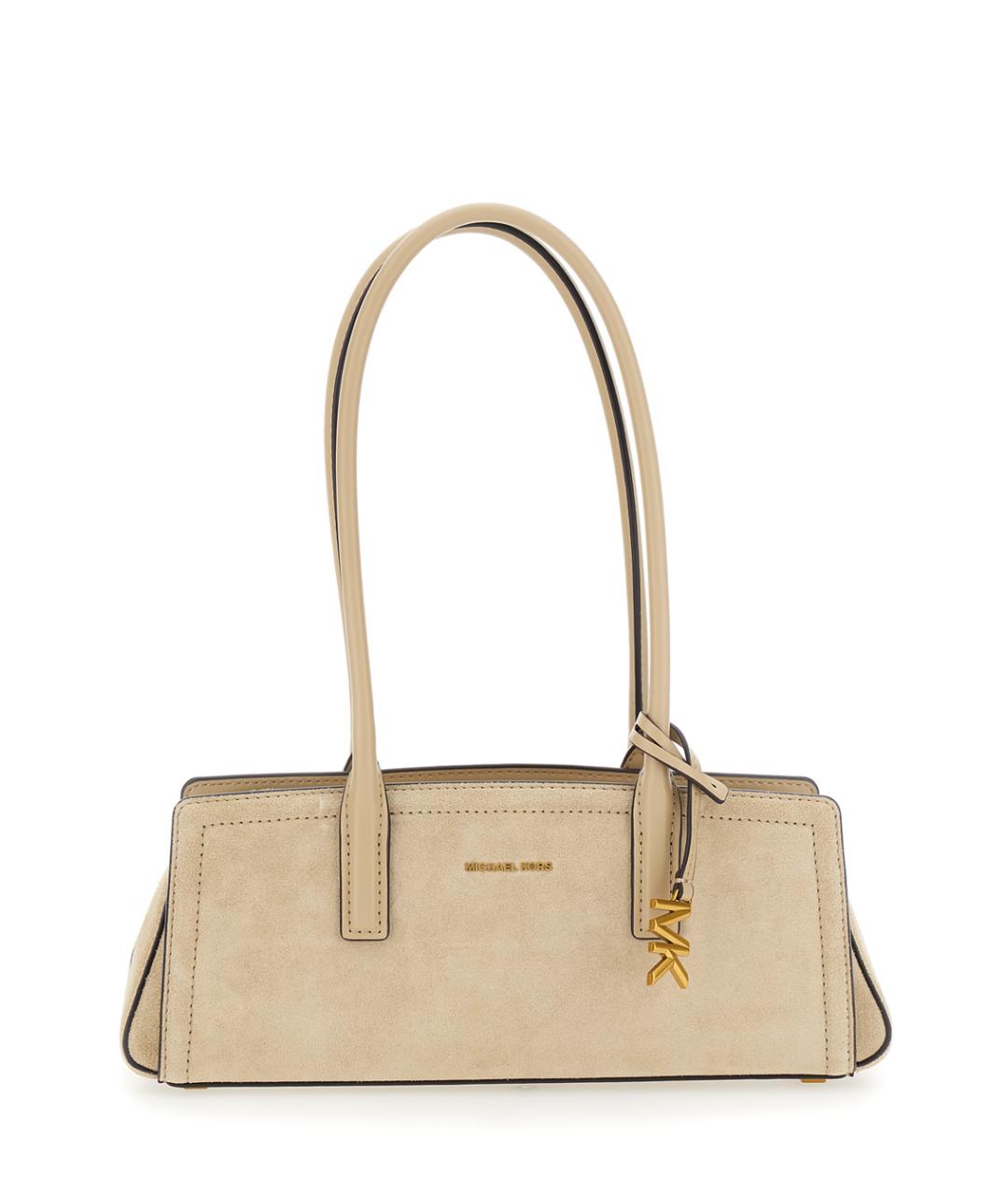 MICHAEL MICHAEL KORS Бежевая кожаная сумка с короткими ручками, фото 1