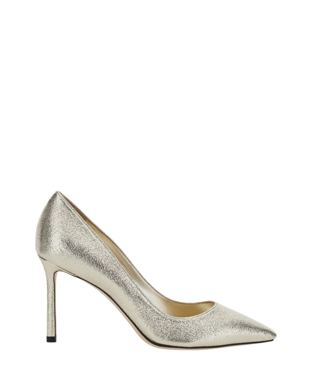 JIMMY CHOO Золотые кожаные туфли, фото 1