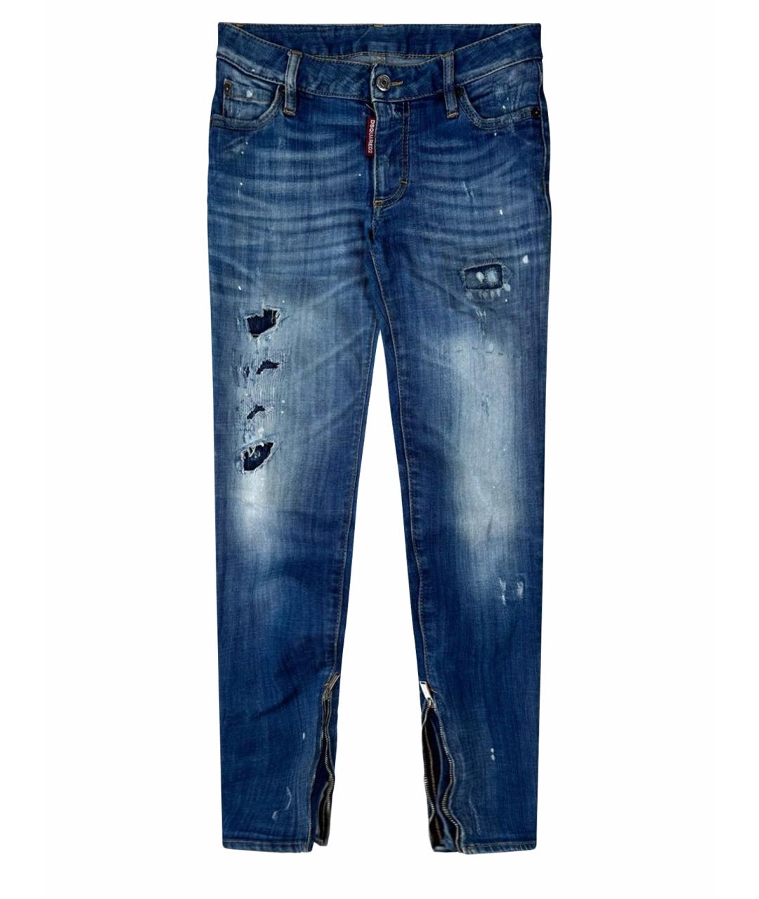 DSQUARED2 Синие хлопковые джинсы слим, фото 1