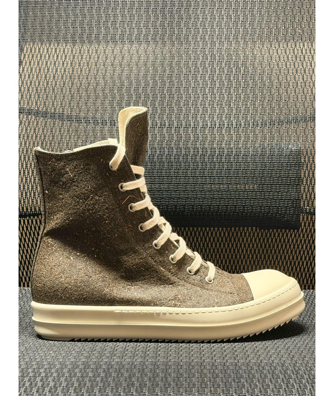RICK OWENS DRKSHDW Коричневые высокие кроссовки / кеды, фото 9