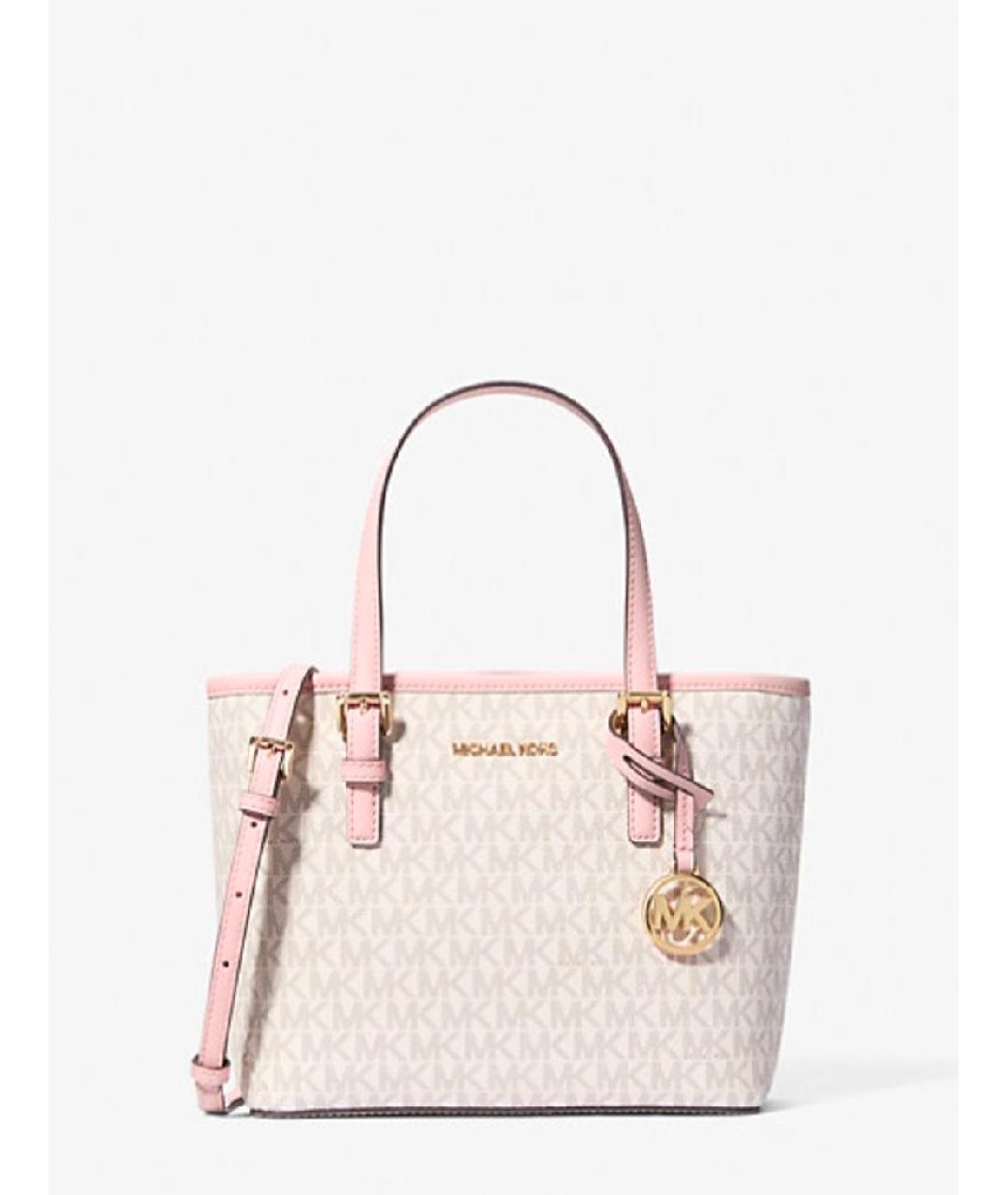 MICHAEL KORS Бежевая сумка тоут из искусственной кожи, фото 5
