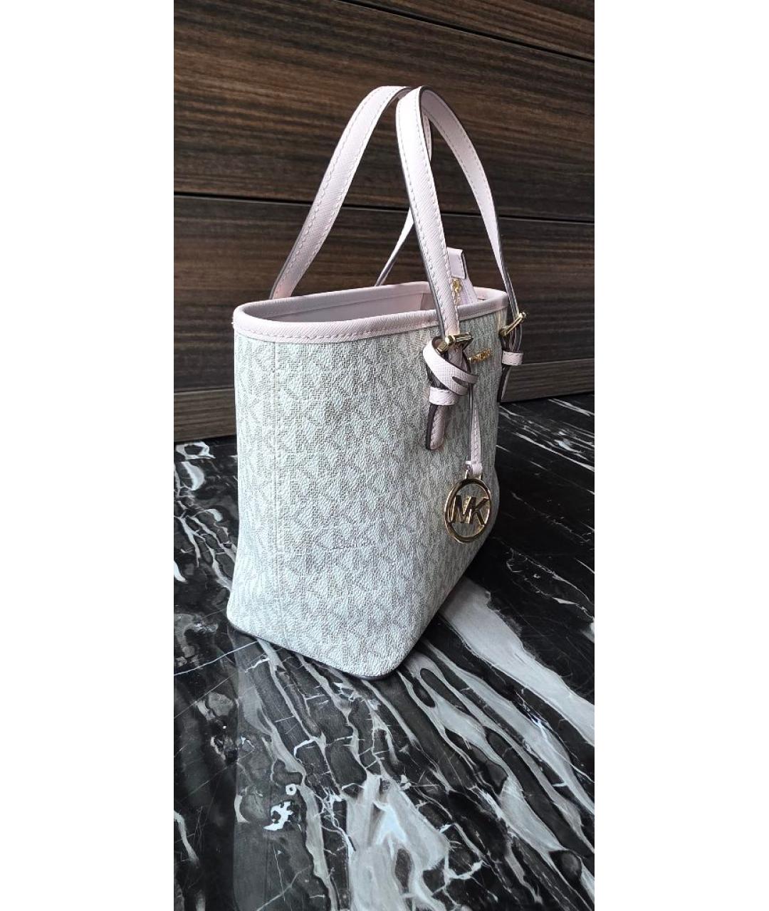 MICHAEL KORS Бежевая сумка тоут из искусственной кожи, фото 2