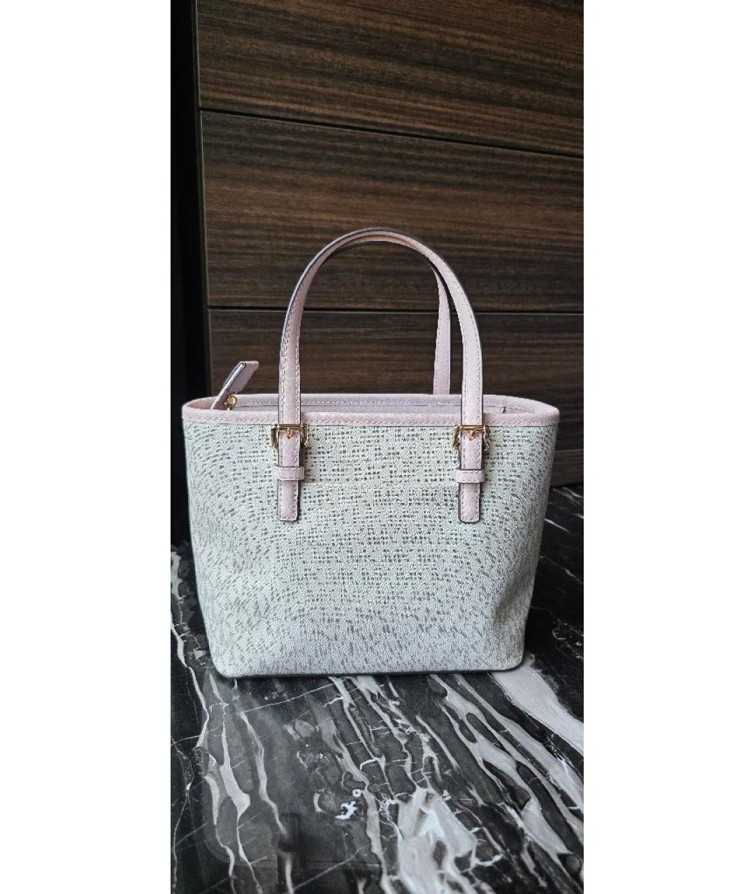 MICHAEL KORS Бежевая сумка тоут из искусственной кожи, фото 3