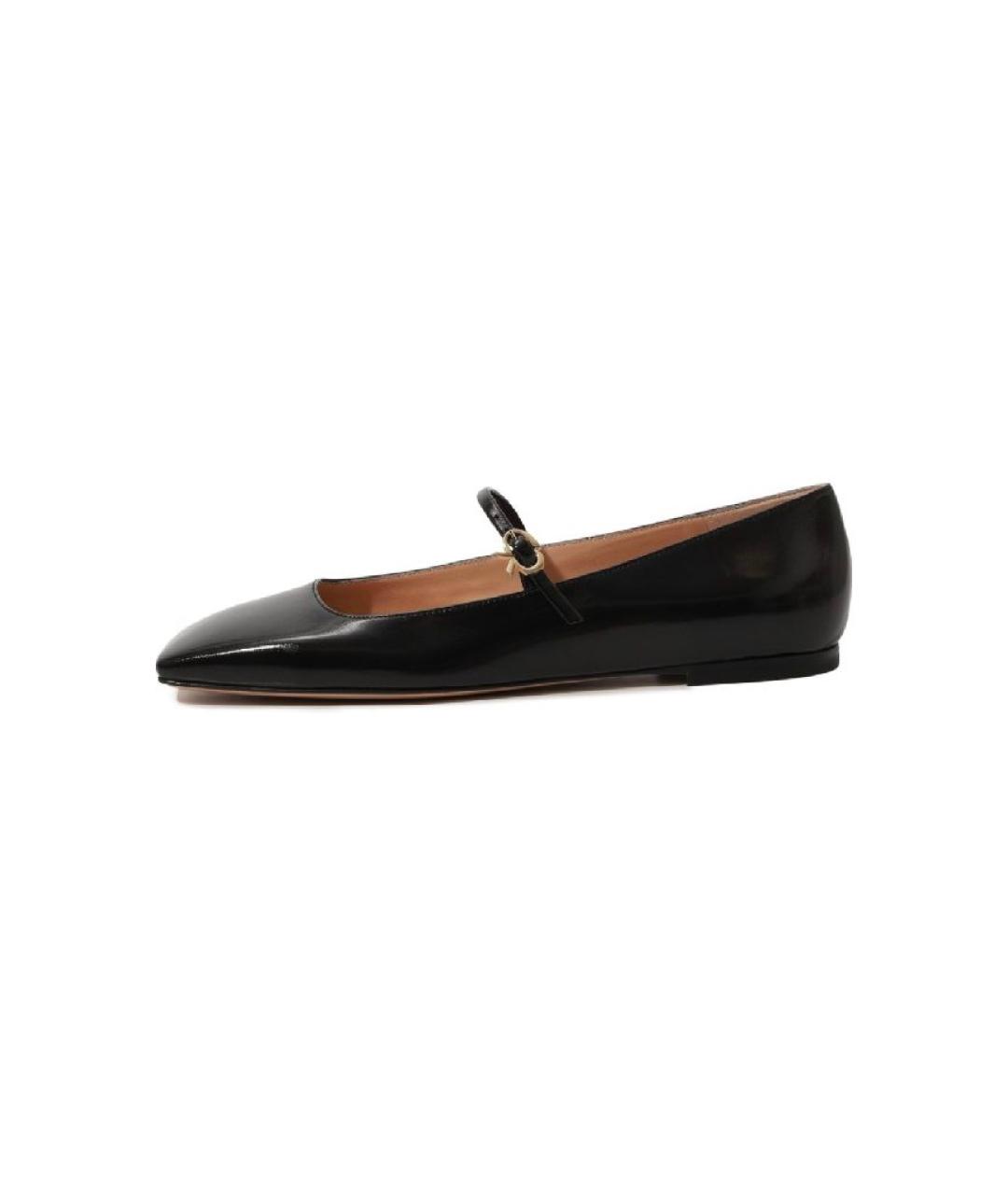 GIANVITO ROSSI Черные балетки из лакированной кожи, фото 8