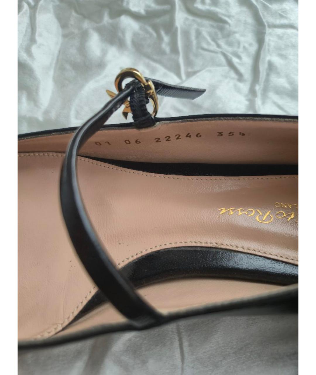 GIANVITO ROSSI Черные балетки из лакированной кожи, фото 5