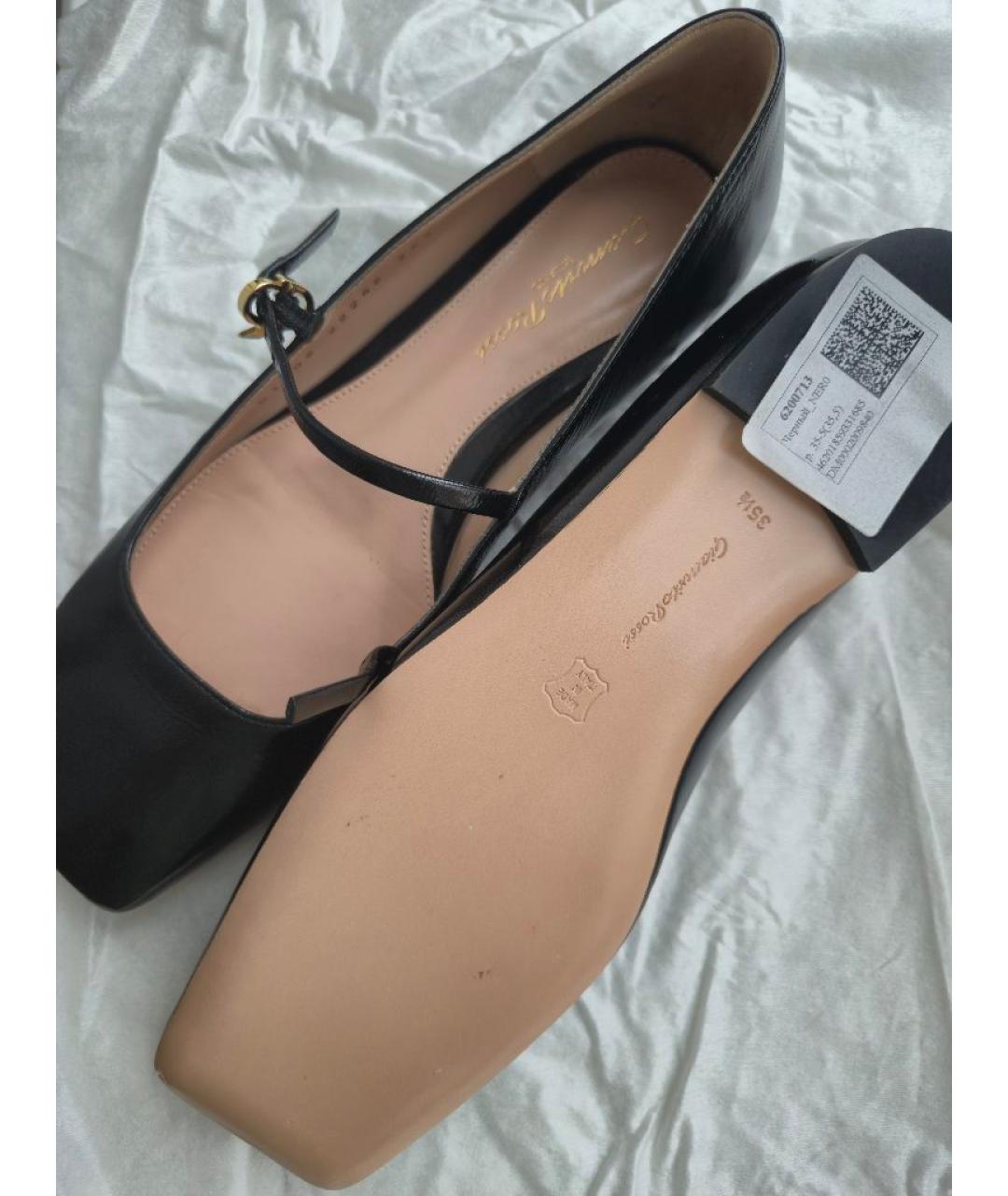 GIANVITO ROSSI Черные балетки из лакированной кожи, фото 3
