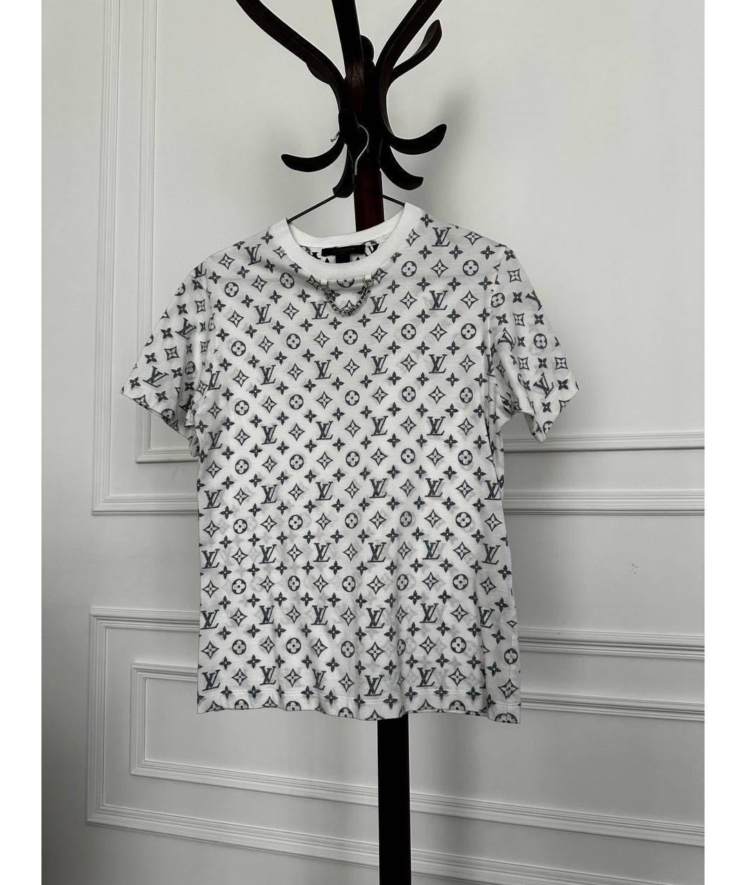 LOUIS VUITTON Мульти хлопко-эластановая футболка, фото 4