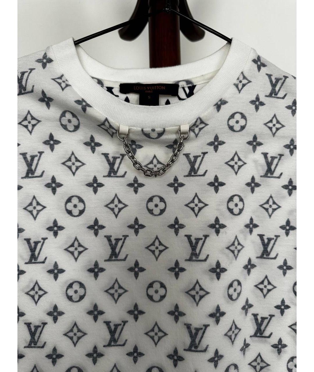 LOUIS VUITTON Мульти хлопко-эластановая футболка, фото 3