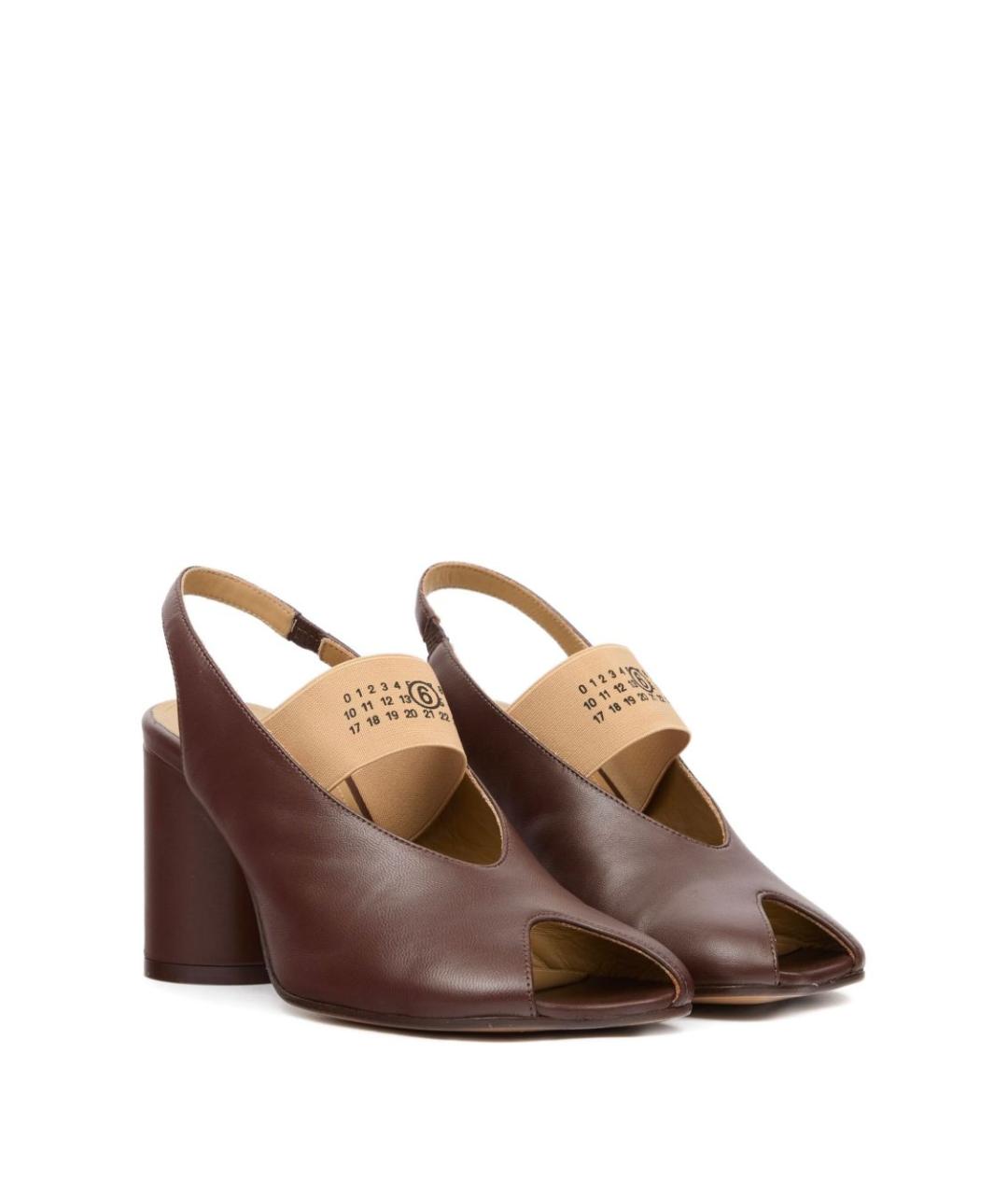 MM6 MAISON MARGIELA Коричневые кожаные туфли, фото 2
