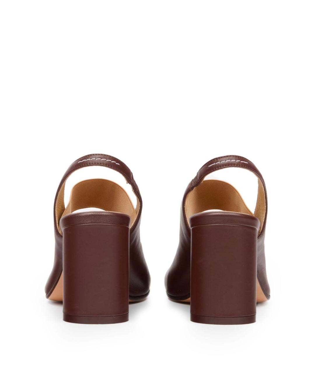 MM6 MAISON MARGIELA Коричневые кожаные туфли, фото 5